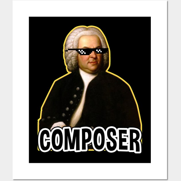 J. S. Bach Composer Wall Art by TeezRock